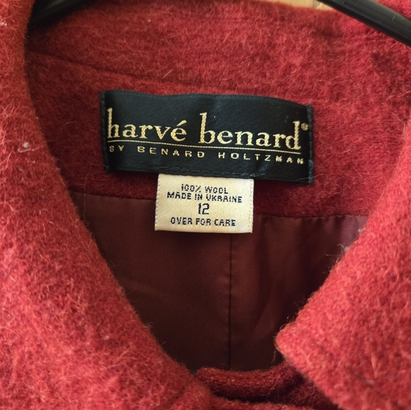 Vintage Harve Bernard 1960s 100% Wool Red Coat - Picture 3 of 7